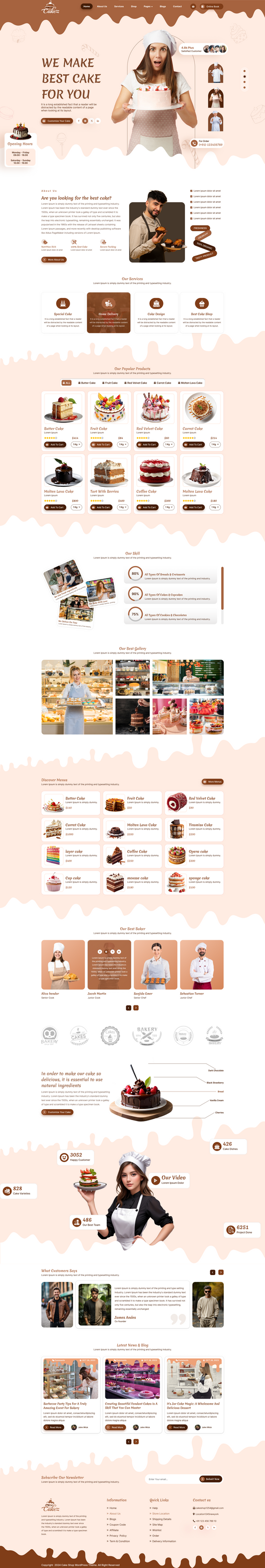 Cake Shop WordPress Theme