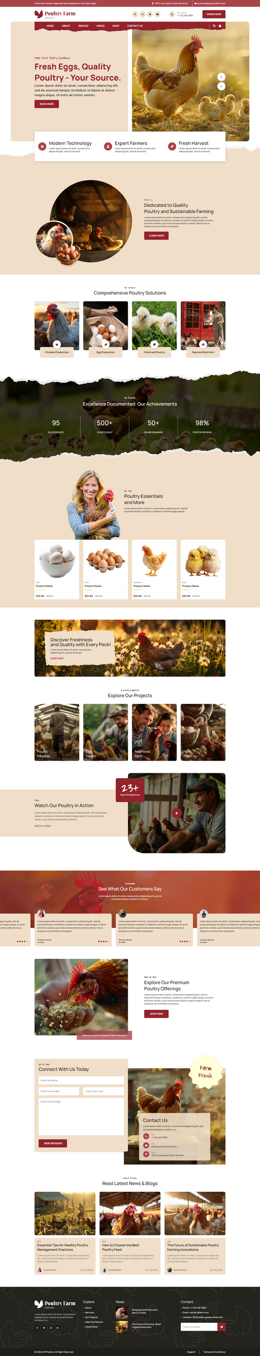 Poultry Farm WordPress Theme